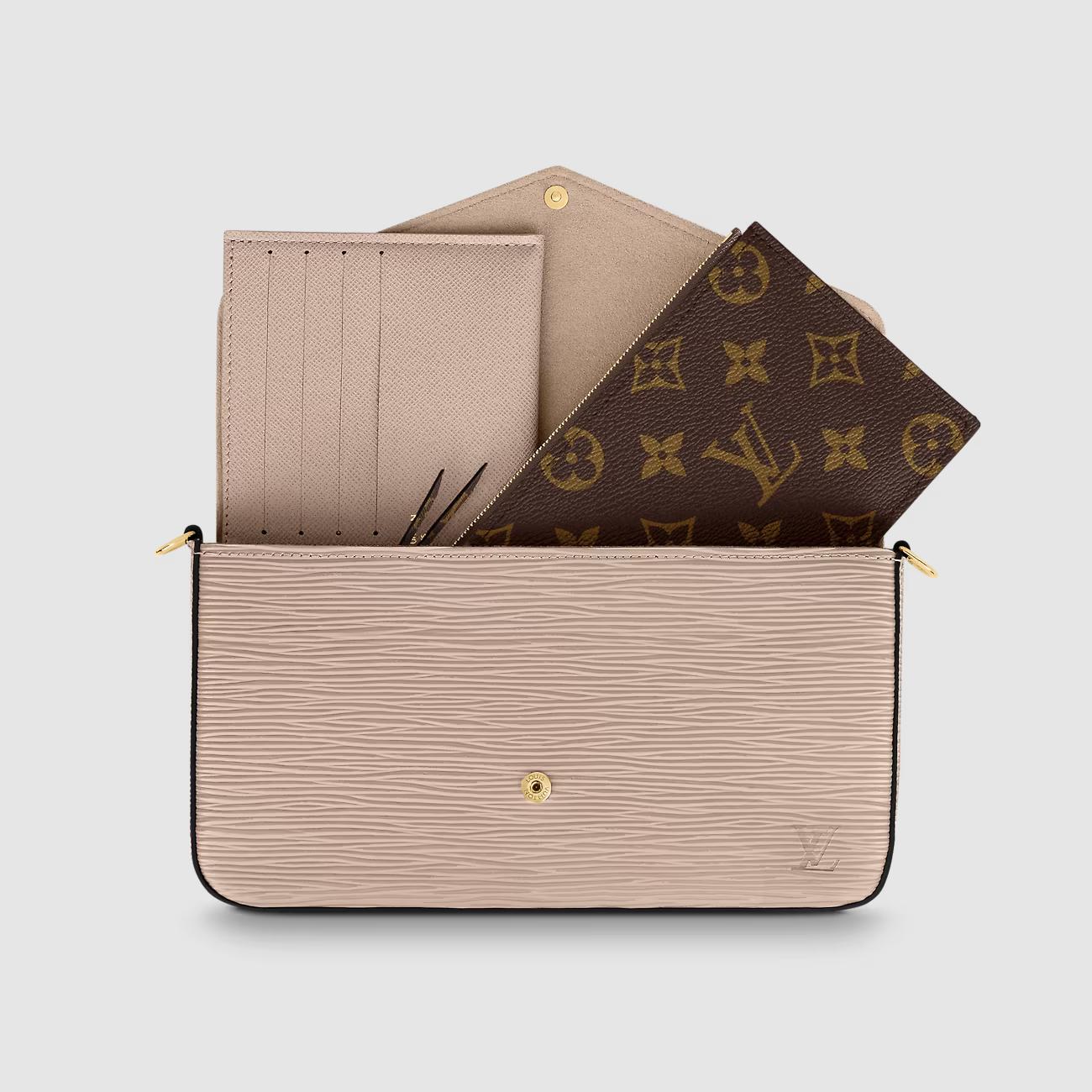 Túi Louis Vuitton Félicie Pochette Nữ Be Xám Galet